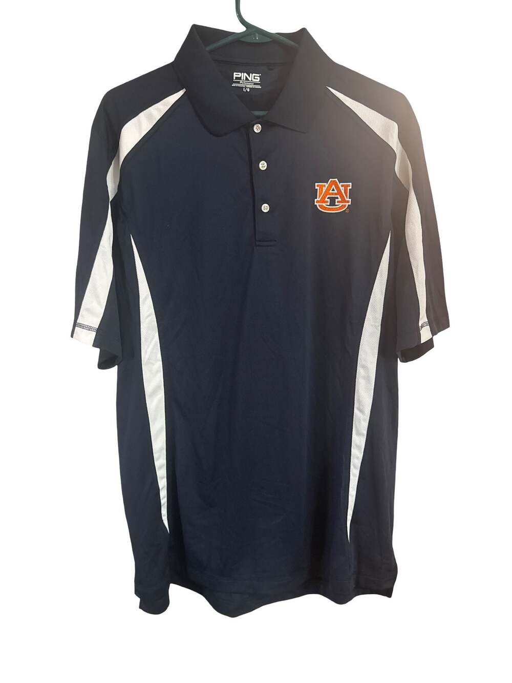PING Performance Auburn Tigers Navy Blue Short Sleeve Polo Shirt